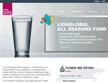 Tablet Screenshot of lionglobalinvestors.com